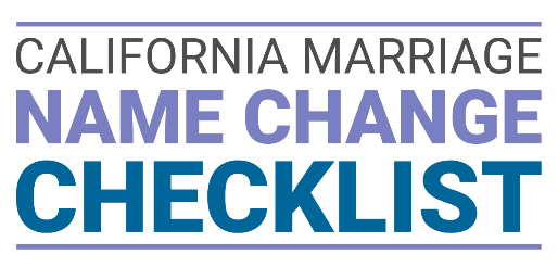 California Marriage Name Change Checklist Cover Photo