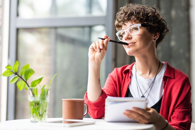 Woman Sitting and Wondering What Is Required on a Statement of Information Form